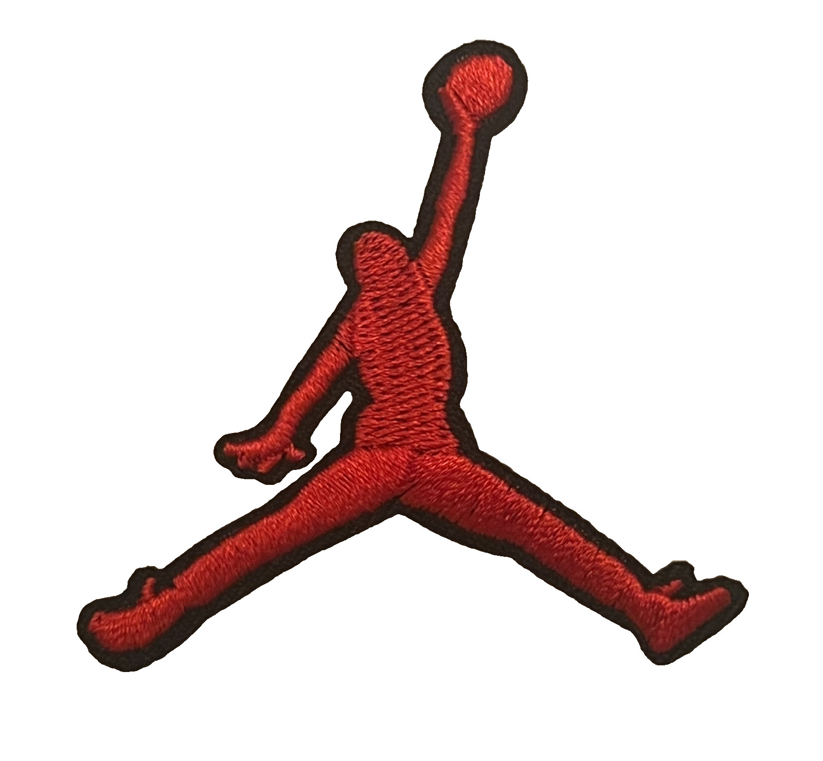 AIR JORDAN – JUMP MAN – NBA – RED/BLACK – Embroidered Iron On Patch