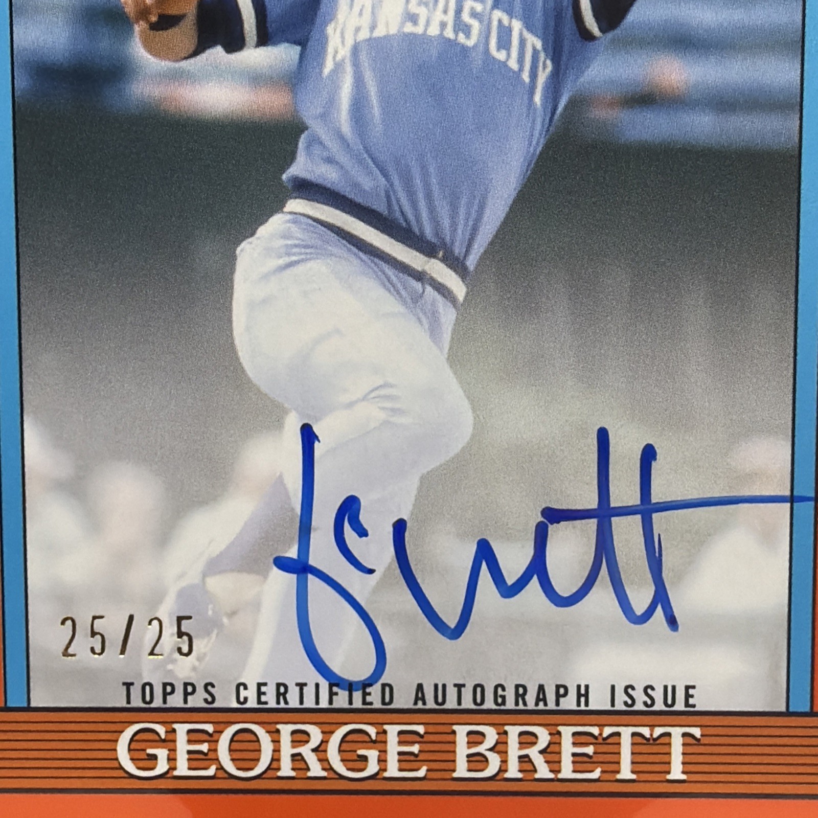 2026 Topps Series 2 1991 All-Star on card Auto George Brett Bookend Orange 25/25