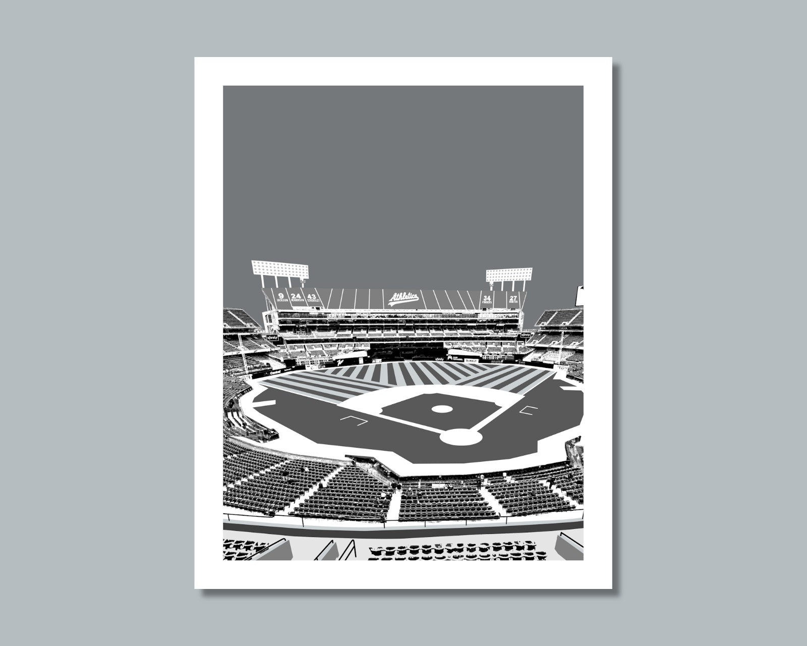 OAKLAND ATHLETICS As COLISEUM Stadium Skyline Photo Picture 8×10 11×14 16×20 WBN