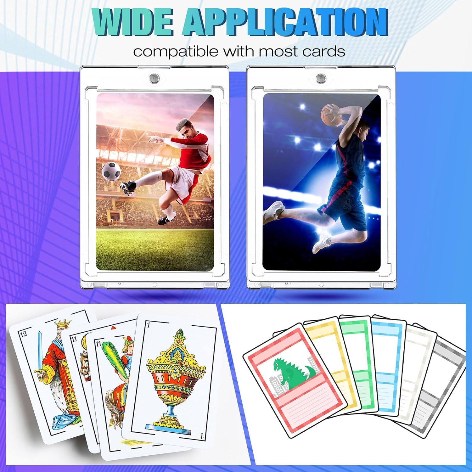 5/10/20/30/50Pcs Empty 35PT Magnetic Trading Card Holder One-Touc Hard Card Case