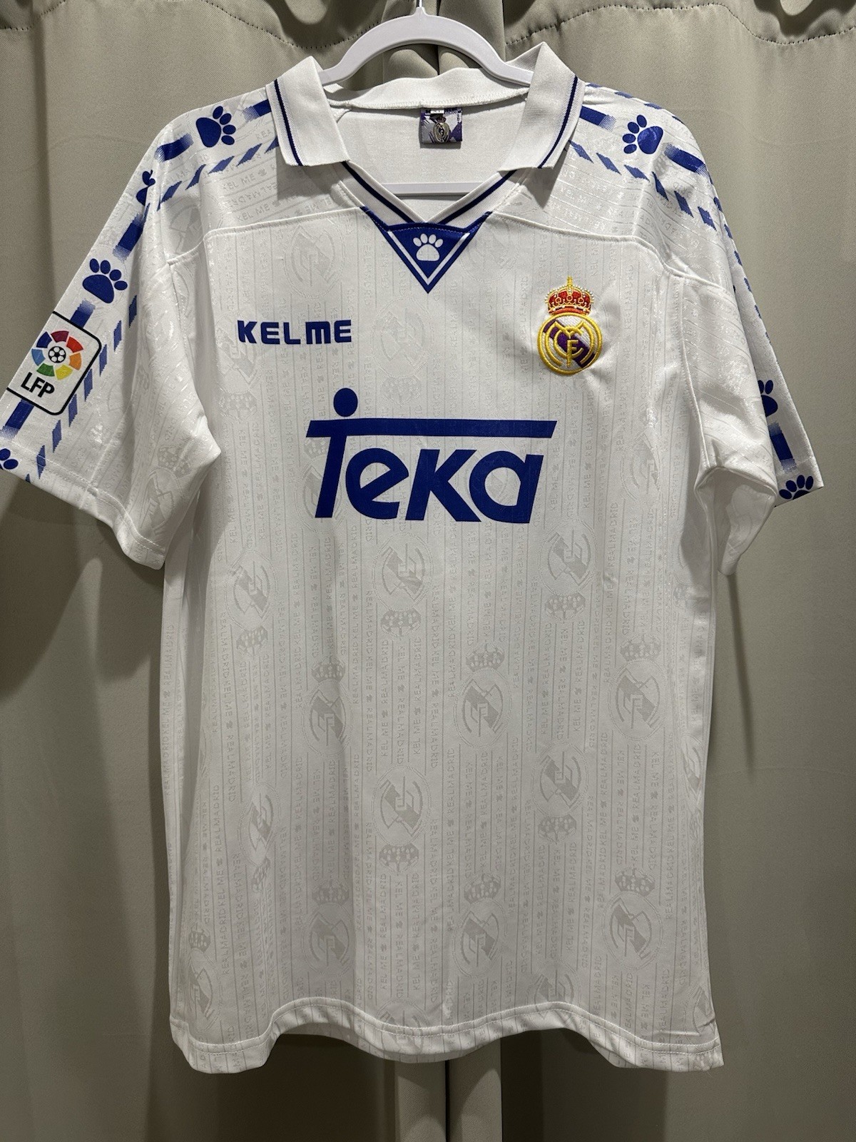 Real Madrid CF 1996/1997 Home Kelme Football Jersey XL Hugo Sanchez #9