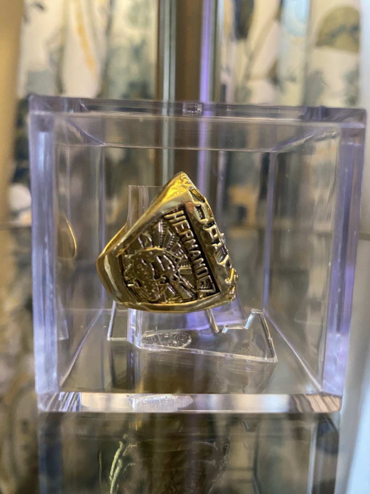 1997 Florida Marlins World Series Ring w/Showcase Cube Hernandez USA SHIP