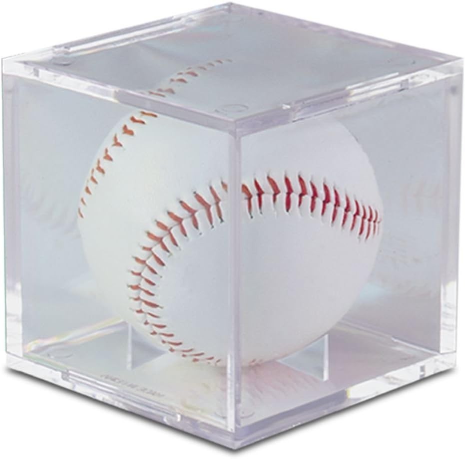Elegant Tabletop Baseball Holder – Clear, Stackable, & Signature Preserve