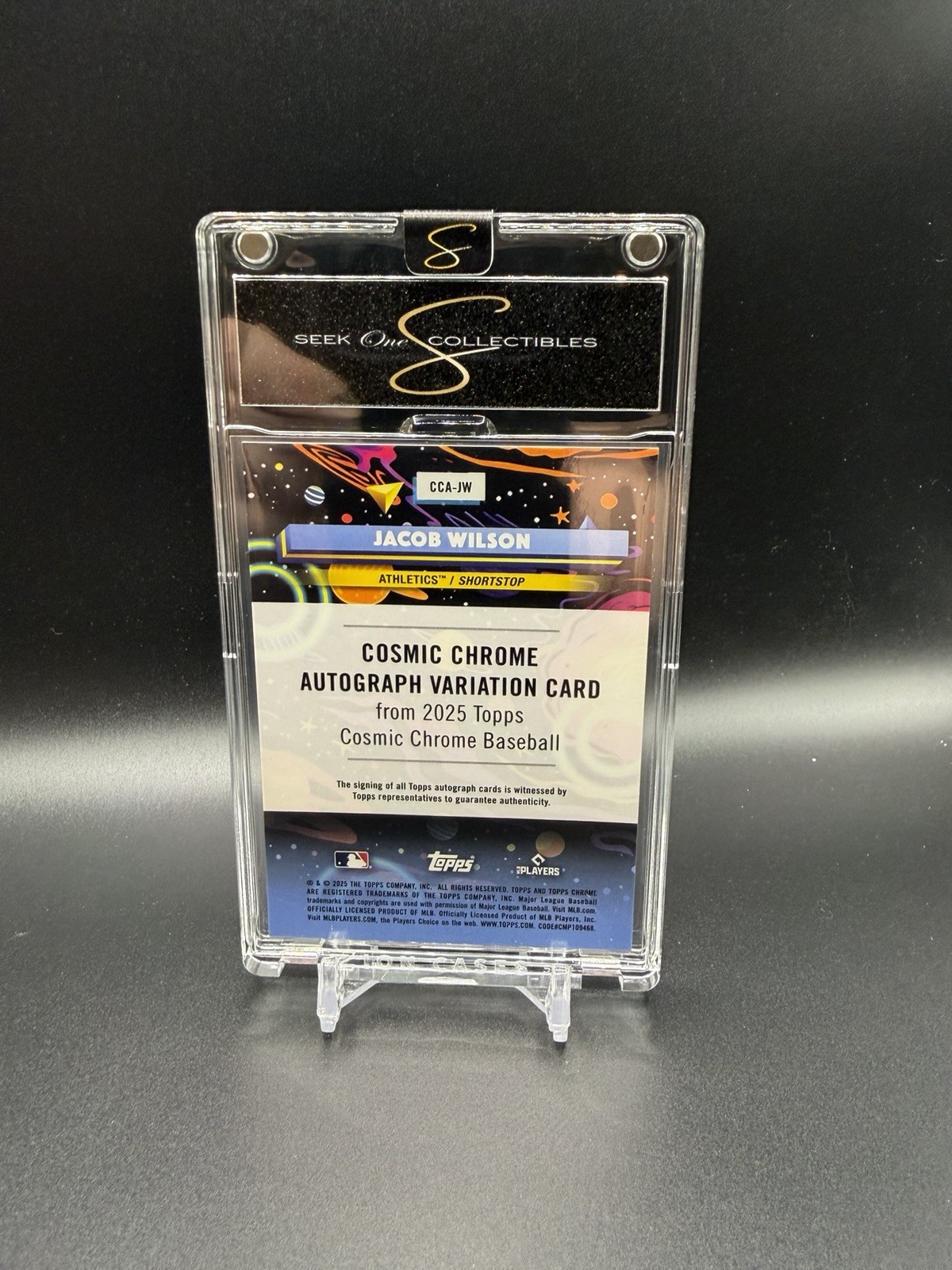 Jacob Wilson 2025 Topps Chrome Cosmic Orange Auto Rookie #CCA-JW /25 Clean