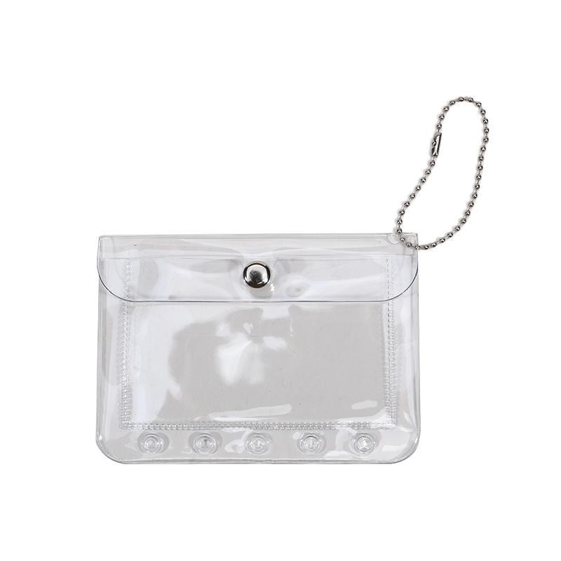 M5 5holes Loose Leaf Card Sleeve Pvc Transparent Glitter Small Fresh Storage Not