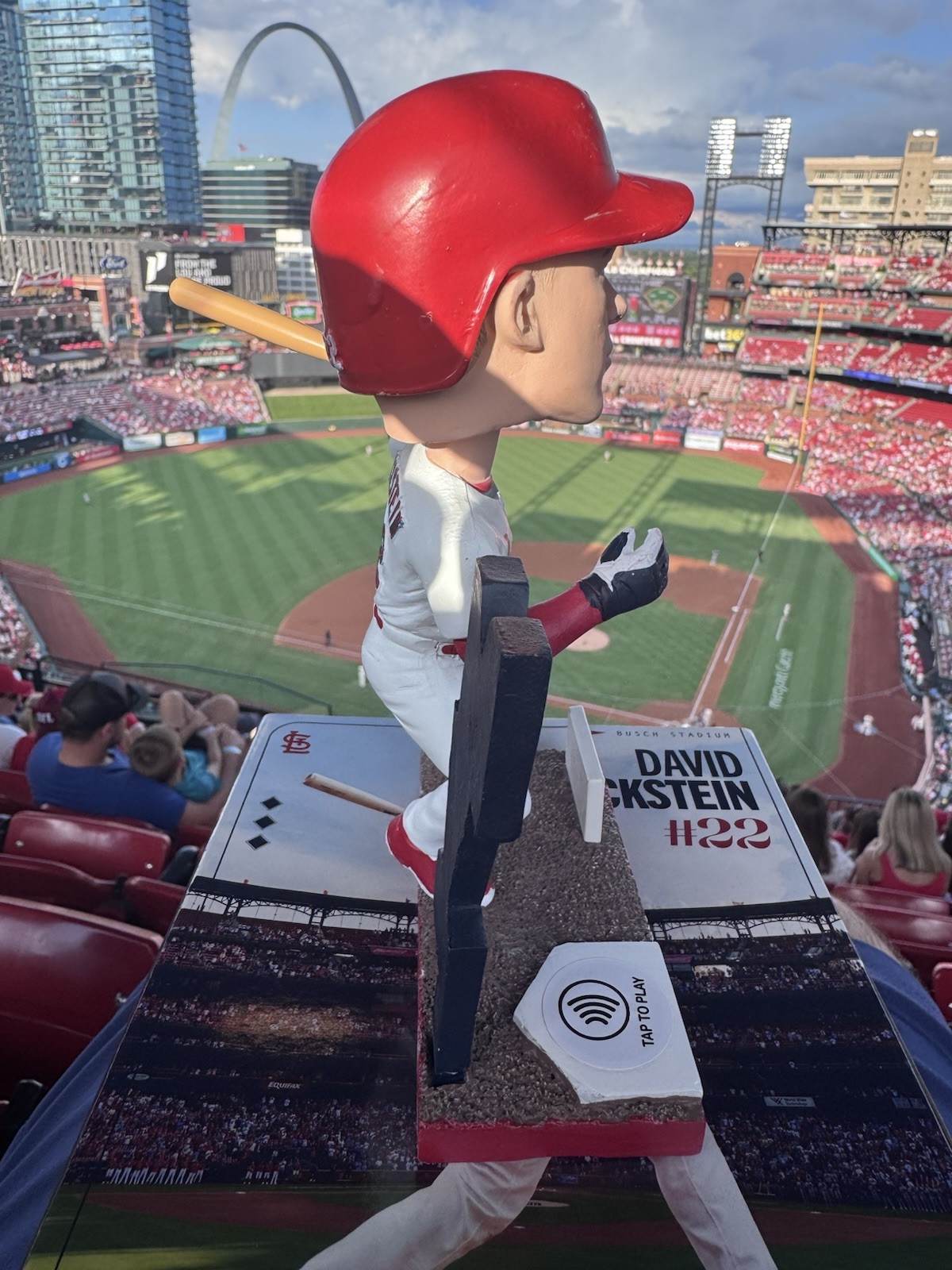 ST. LOUIS CARDINALS DAVID ECKSTEIN 2006 W.S. MVP BOBBLEHEAD 7-11-26 SGA PRESALE