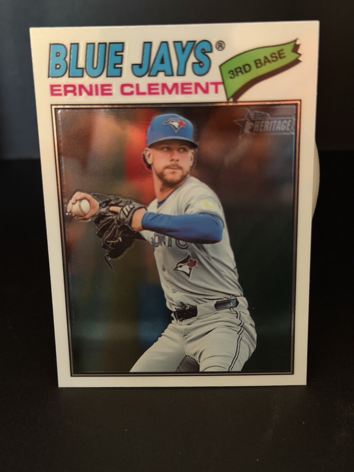 2026 Topps Heritage Ernie Clement #21 Chrome Toronto Blue Jays
