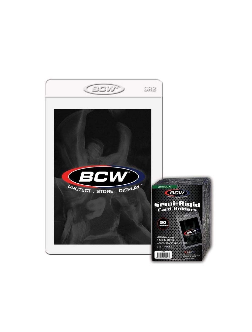 BCW Semi Rigid Card Holder #2 | 50 Pack | Crystal Clear Semi Rigid Card Sleev…