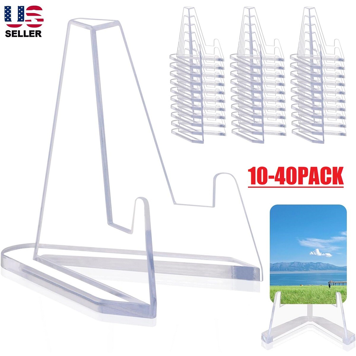 40Pcs Large Size Trading Card Stands Most Durable Display Coins Cards Holder USA