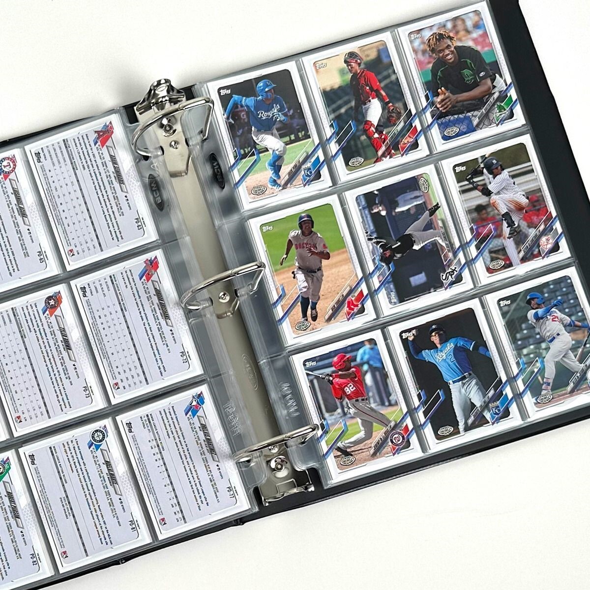 BCW 3″ Baseball Cards Collection Binder Solid Folder Holds 90 Pages 3 D Rings