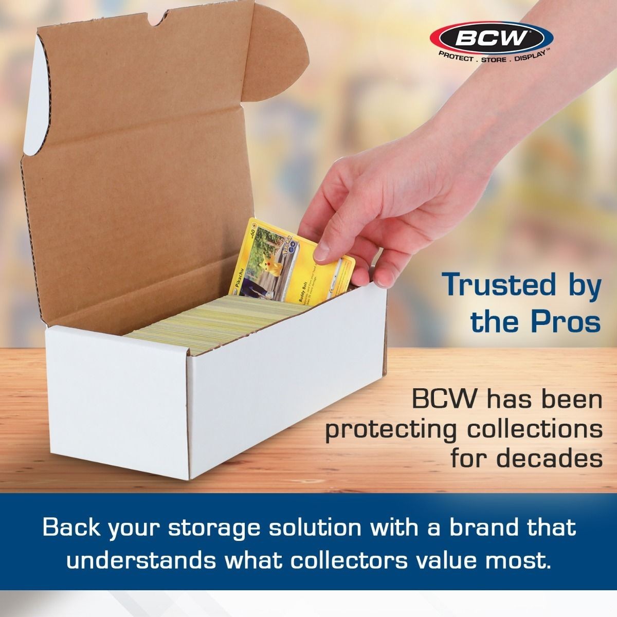 5 BCW 500 Count Cardboard Card Storage Boxes Trading Sports Holder Case Football