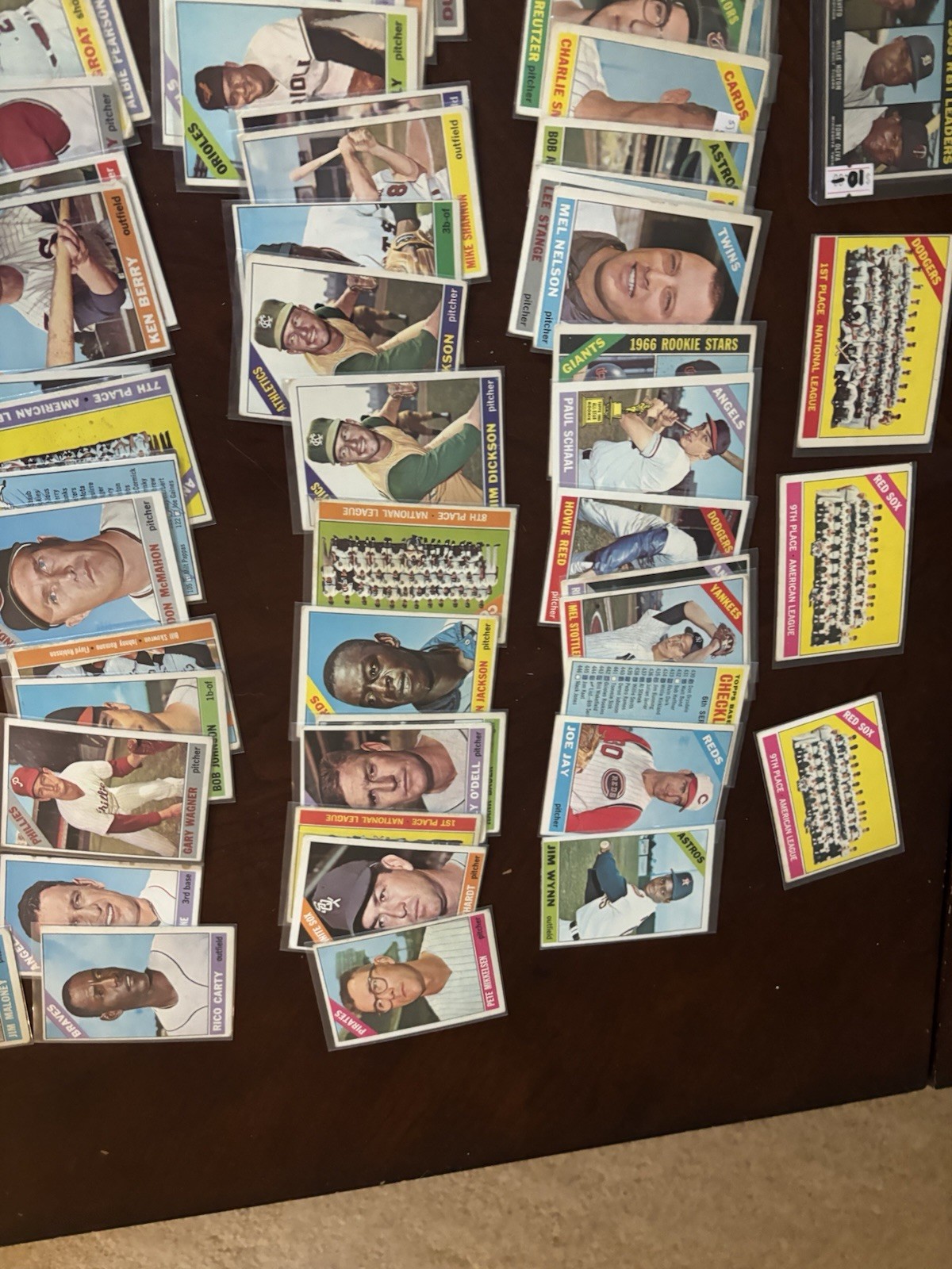 1966 Topps baseball 78 cards Willie Mays team cards mid to high card # to 520