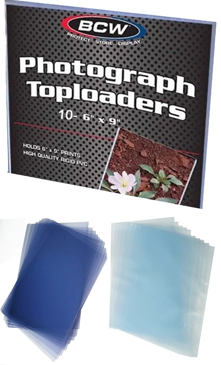 10 BCW 6×9 Toploaders Rigid Card Photo Storage with 10 Soft Inner Sleeves New