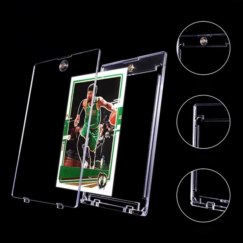 1/5/10 Magnetic Card Holders 35PT UV-Resistant Hard Plastic Acrylic Trading Case