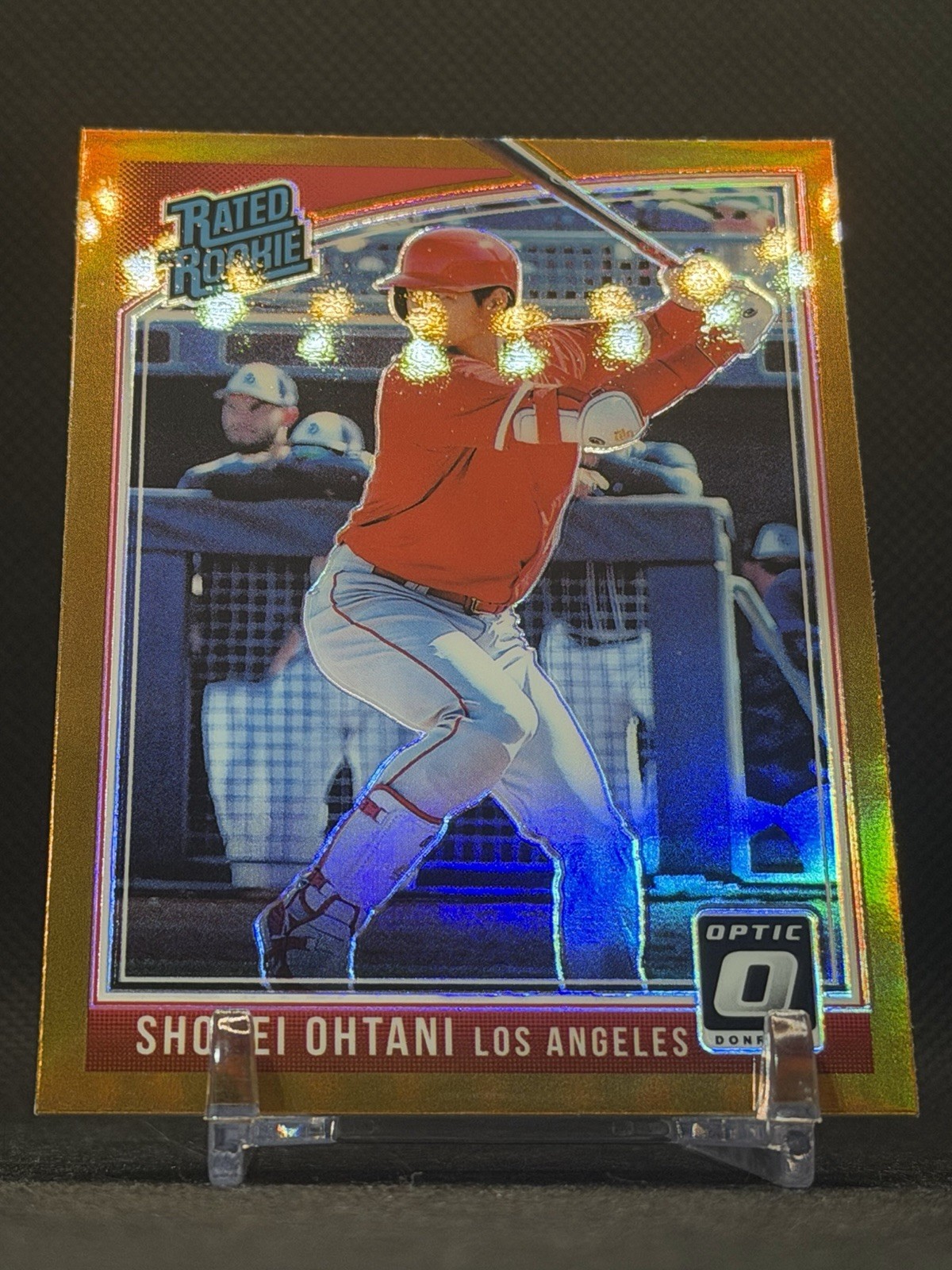2018 Panini Donruss Optic #56 Shohei Ohtani RC Bronze Prizm Rated Rookie Batting