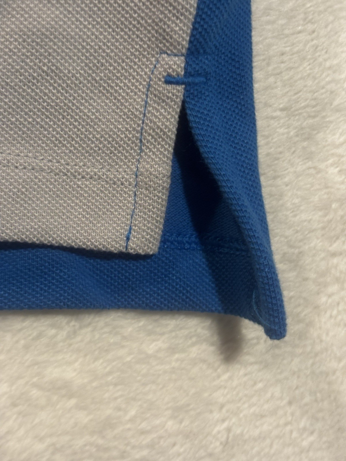 Nike Detroit Lions Polo Shirt Men XL Grey Blue Short Sleeve NFL Performance Team