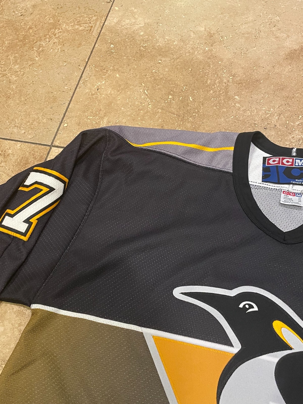CCM Pittsburgh Penguins Robo Pen Gradient ANDREW FERENCE #7 Jersey Size XL NHL