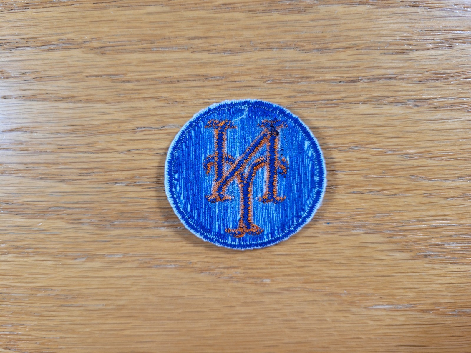 New York Mets Patch Iron On Blue Orange Small (1 3/8″ Inch) Round MLB Baseball