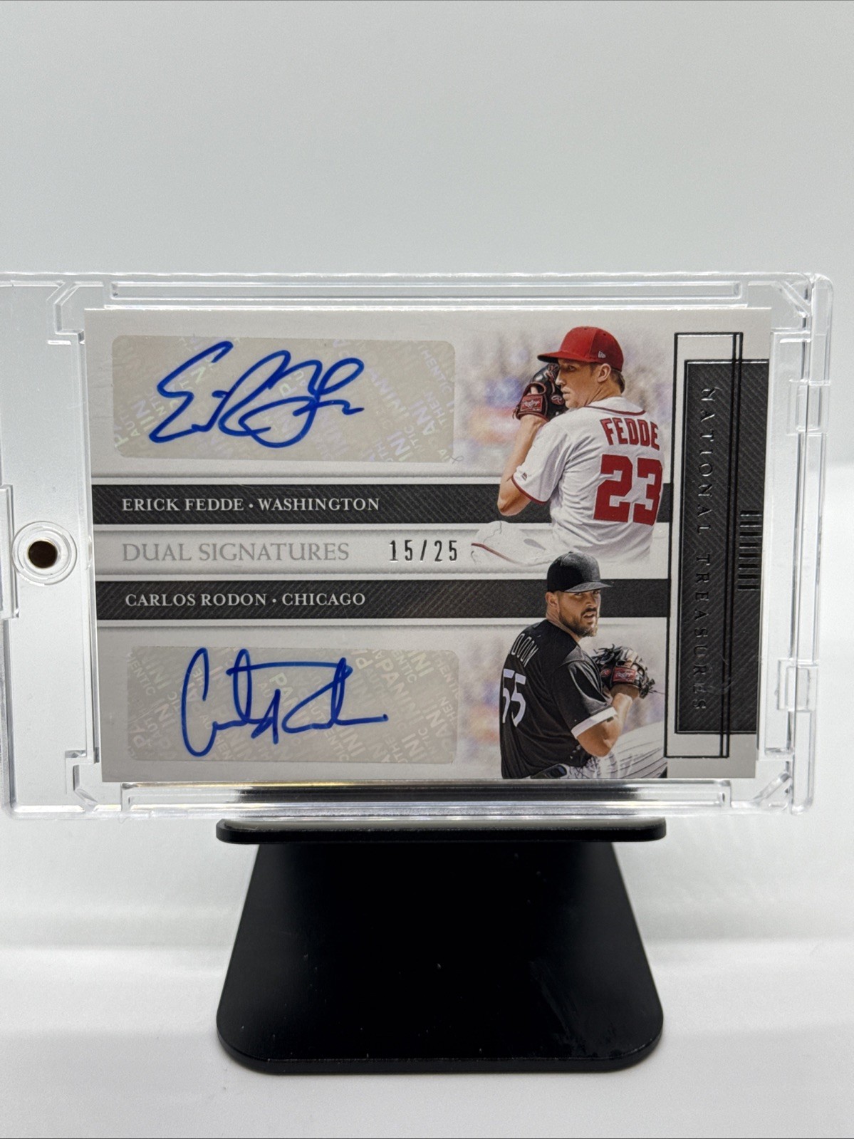 ERICK FEDDE CARLOS RODON 2020 Panini National Treasures Dual Signatures /25 Auto