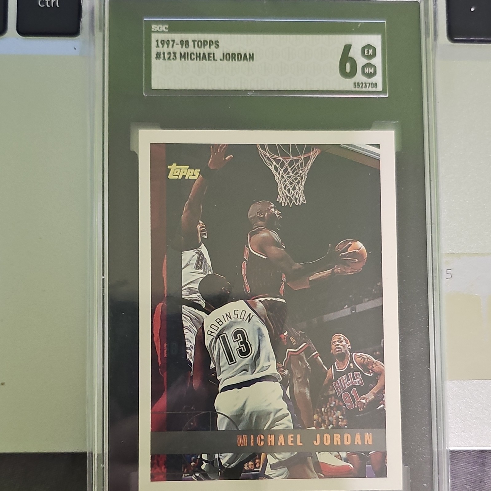Topps 1997-98 Michael Jordan #123 Chicago Bulls SGC 6 Graded Card