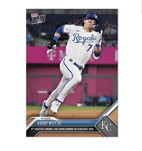 Bobby Witt Jr. 4th Fastest Inside The Park HR 2023 MLB TOPPS NOW 708