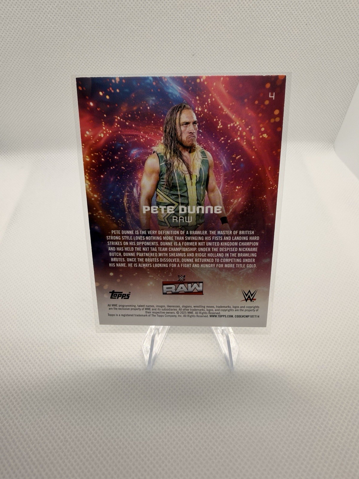2025 WWE Universe Pete Dunne #4 /50