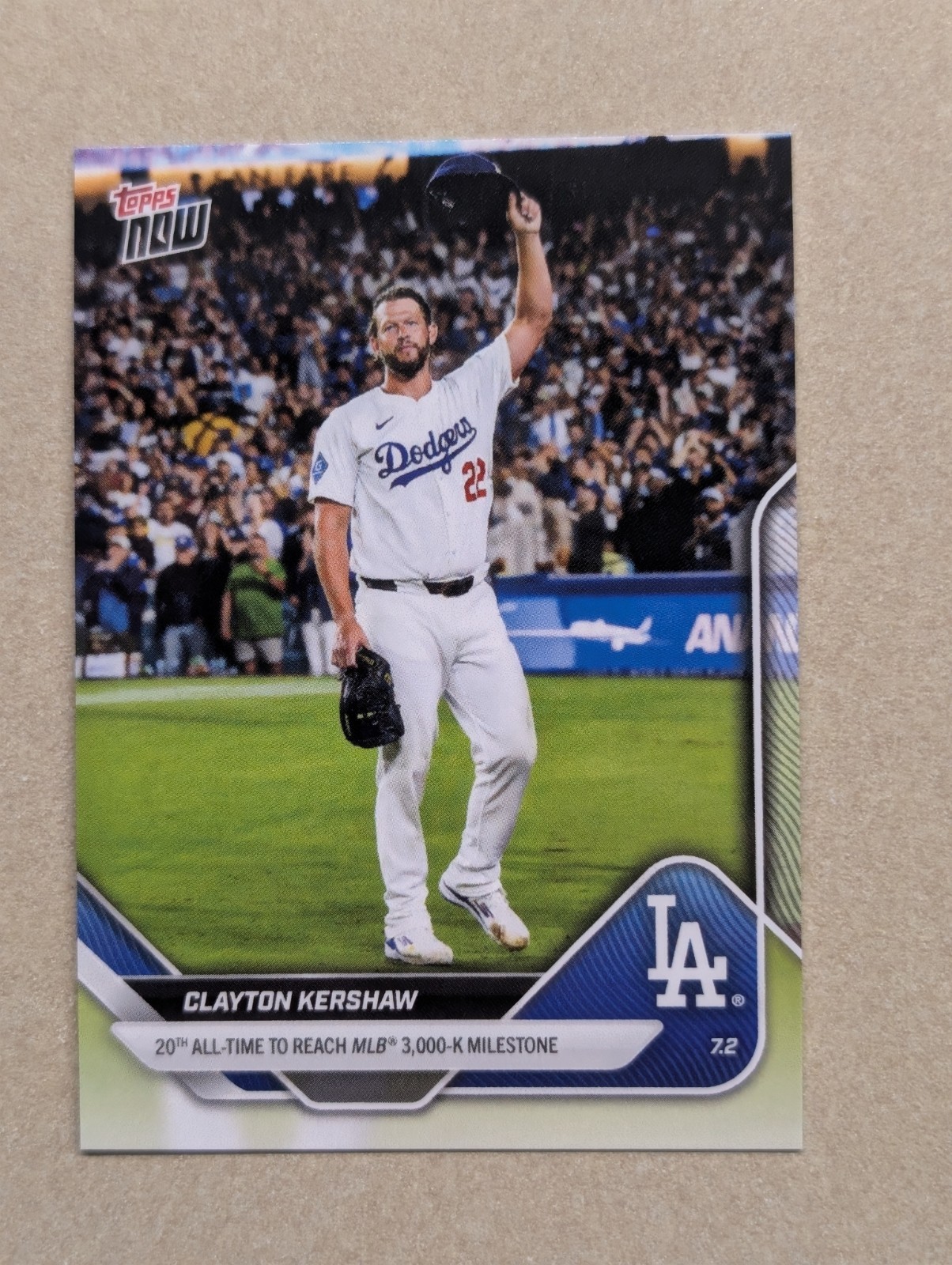 2025 Topps Now #373 – Clayton Kershaw #373 3K Strikeouts Dodgers
