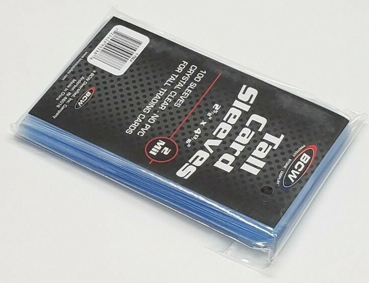 500 Pack- BCW Tall Trading Card Soft Sleeves 2-5/8 x 4-13/16 Clear Widevision