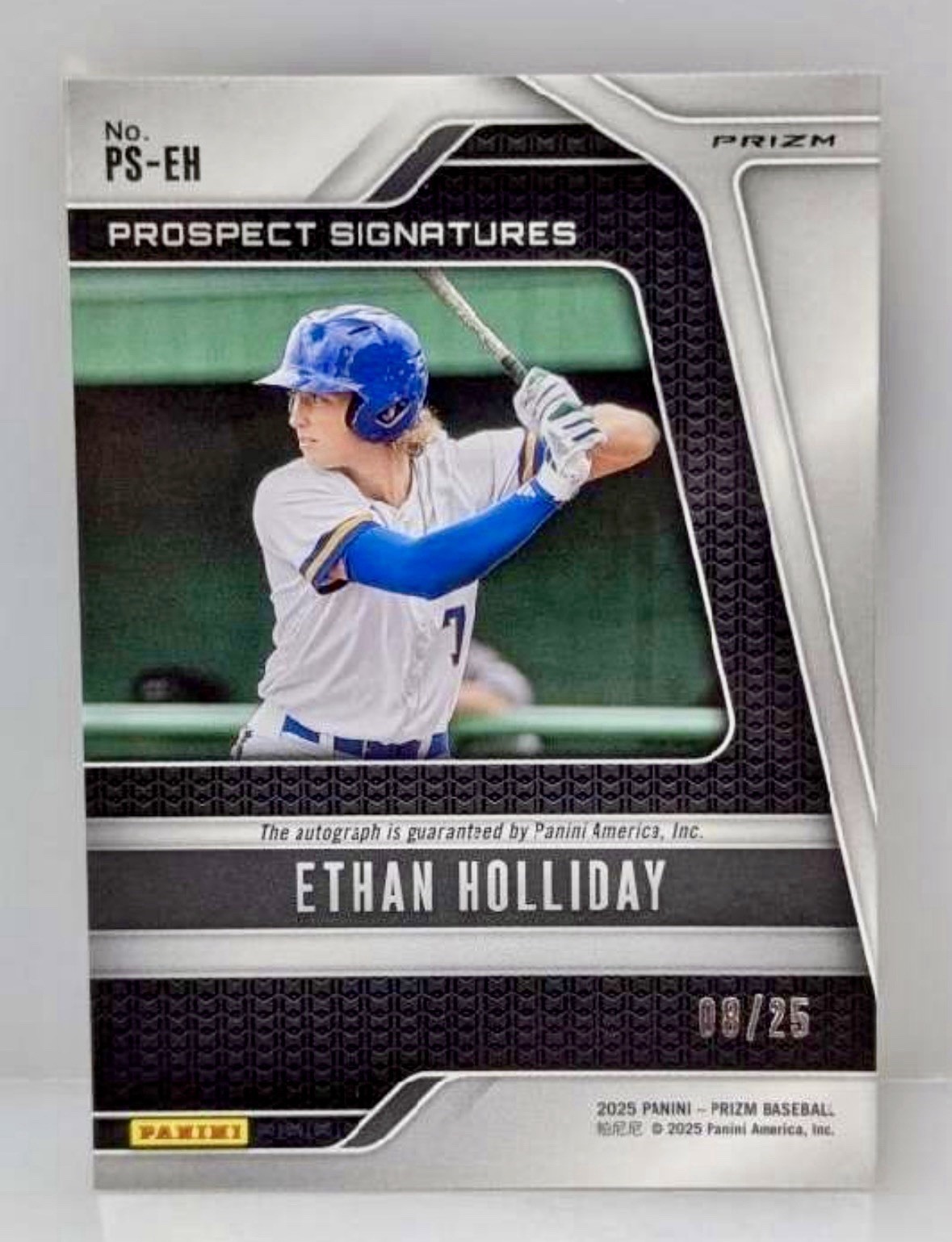 2025 Panini Prizm Ethan Holliday Prospect Signatures Mojo Prizm Autograph /25