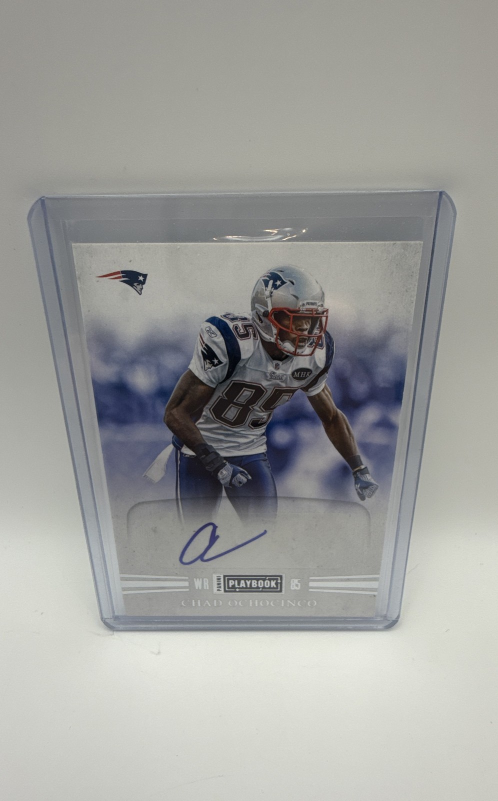Chad Johnson Card Autograph Patriots 2011 Panini Playbook – #36 /99 (AU)