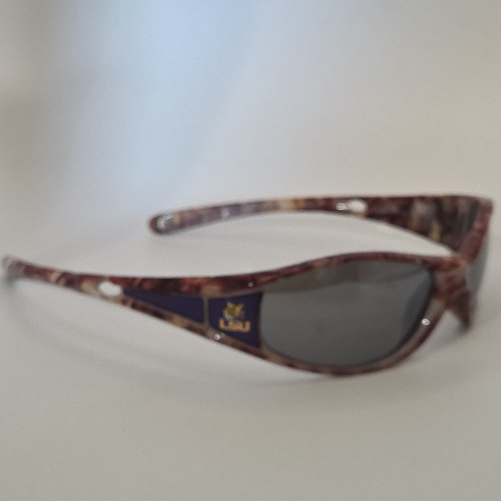 LSU Tigers Edge Wrap Sunglasses (NCAA) Licensed Adult Camo Football Fan