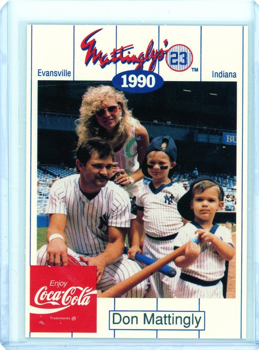 Don Mattingly 1991 Coca Cola Mattingly’s 23 Card #12 (1990) in Top Loader