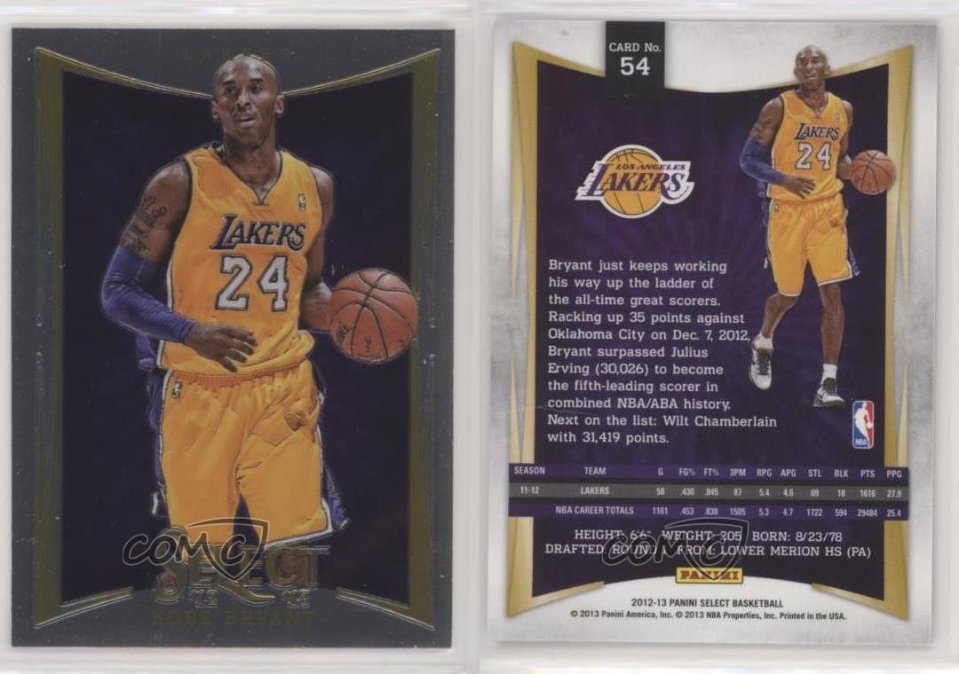 2012-13 Panini Select Kobe Bryant #54 HOF 0mm3