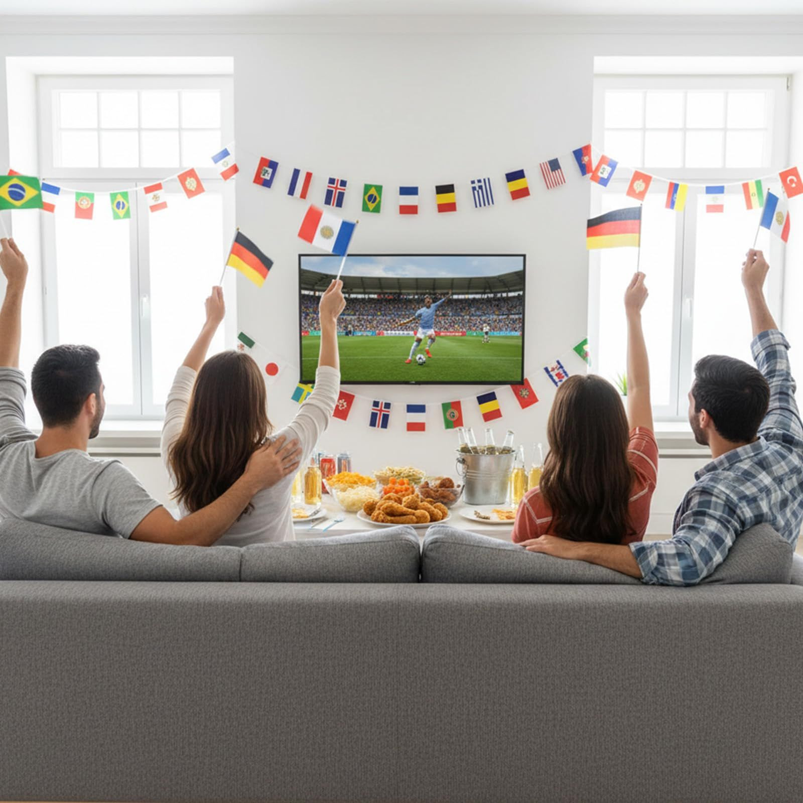 100 Countries International Flags of the World Mini Hand 5×8 Inch, MULTICOLOR