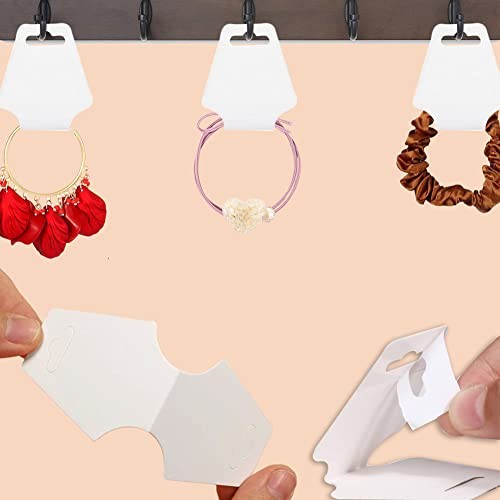 100PCS Jewelry Packaging for Small free size 100pcs Self-adhesive Card (White)