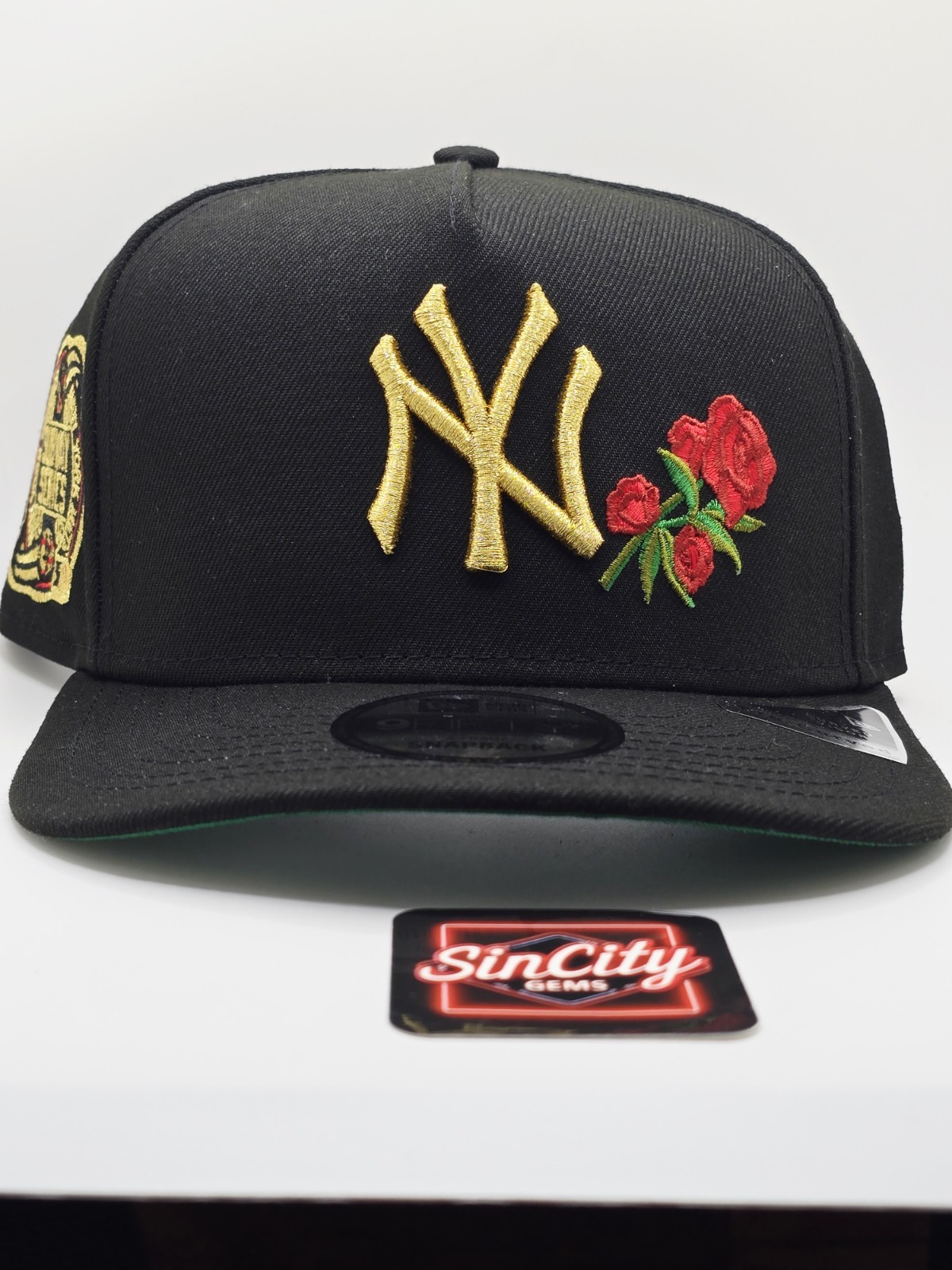 New Era NY Yankees Subway Series Black Gold Rose 🌹 9Fifty A-Frame Snapback Hat