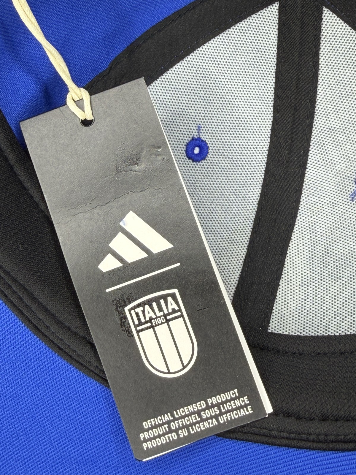 adidas FIGC BB CAP KD7703 Italy Soccer Blue Gold OSFM Adjustable Hat NWT