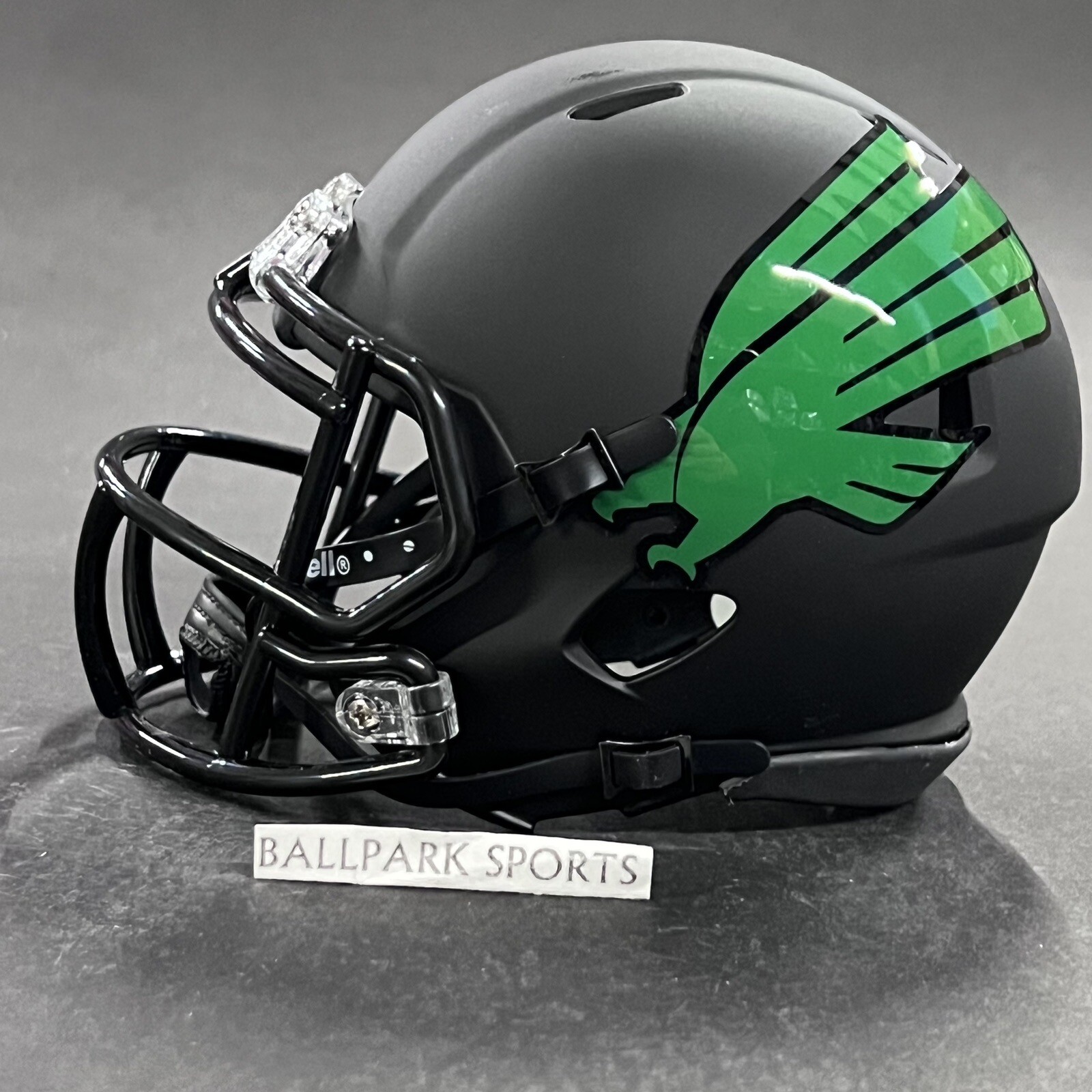 North Texas Mean Green Speed Mini Helmet Riddell NCAA Matte Black New!
