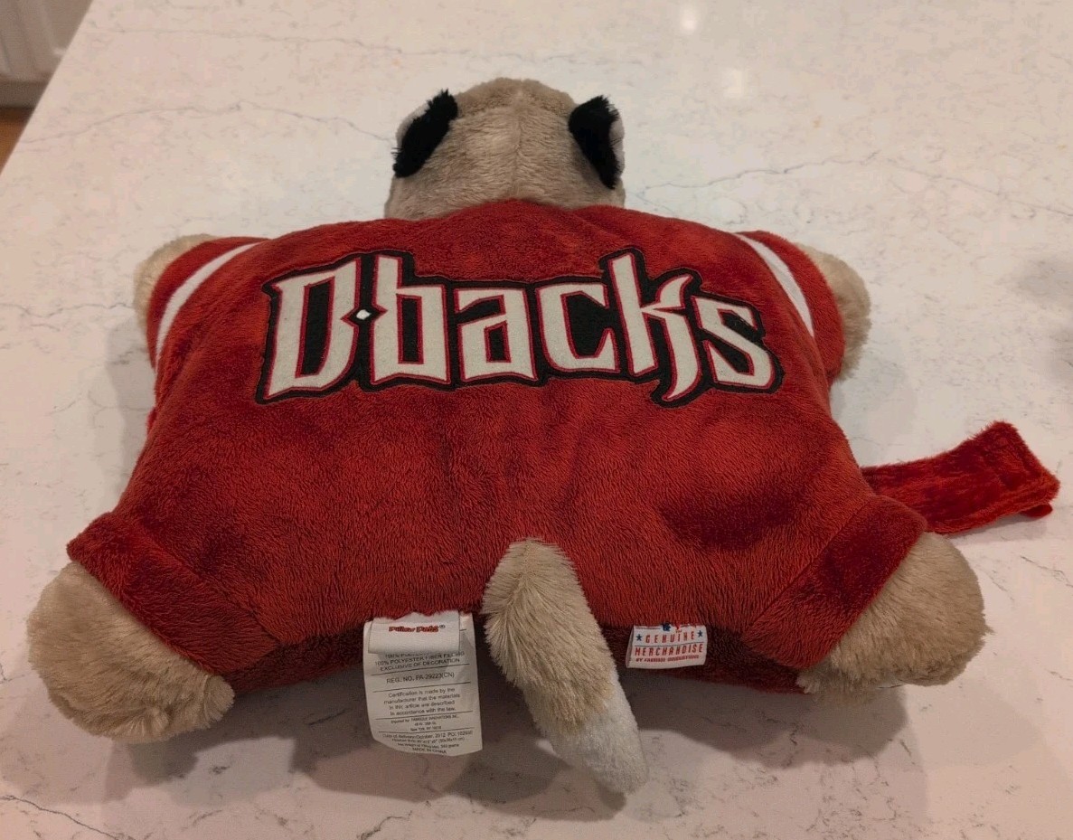 ARIZONA DIAMONDBACKS MLB LARGE 18″ BAXTER MASCOT PILLOW PET