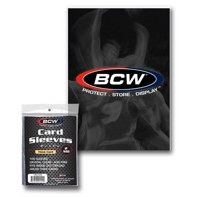 10000 BCW THICK Trading Sport Baseball Card Sleeves Soft Bag Acid Free Protector