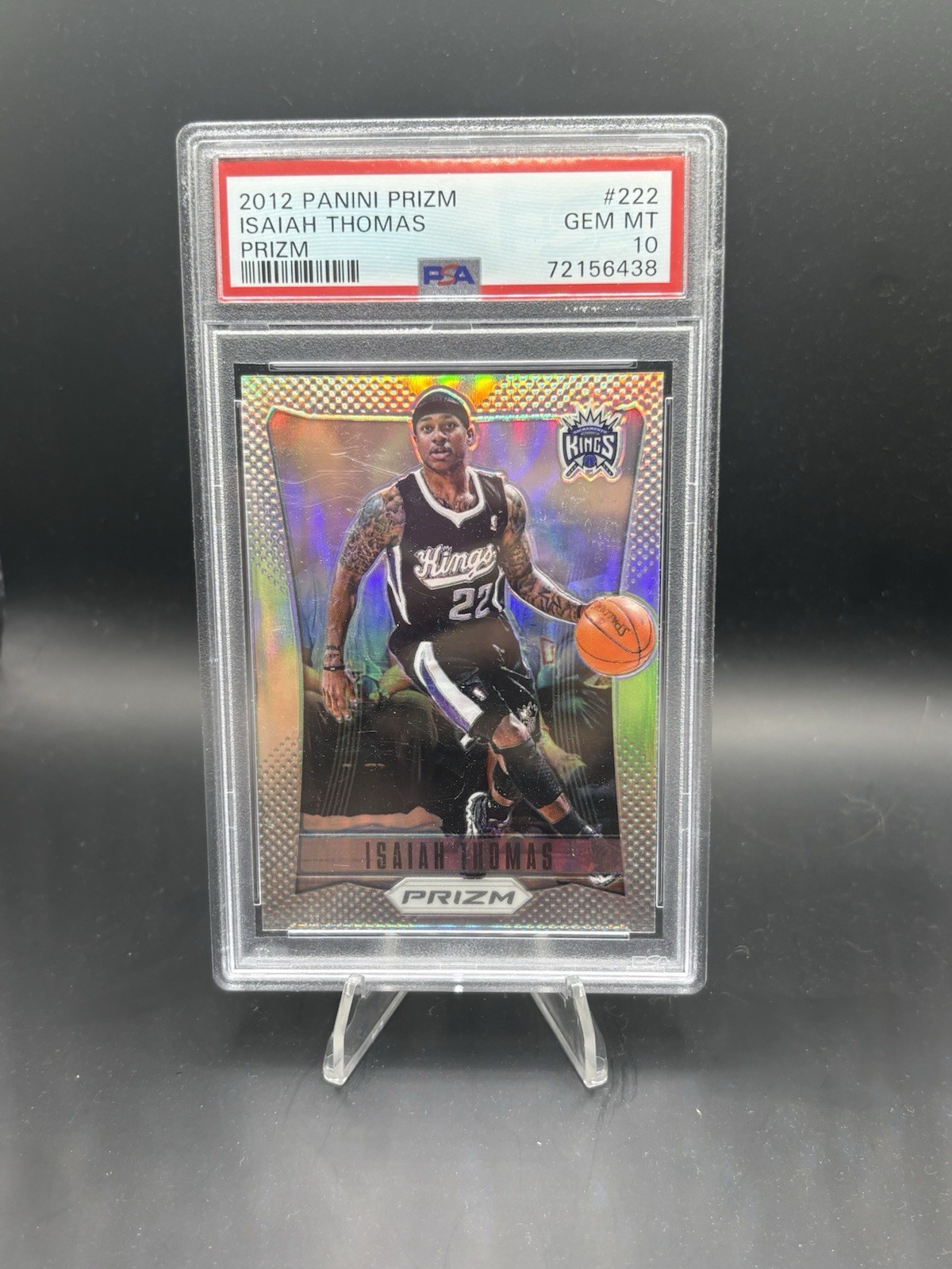 POP 17 2012 Panini Prizm Isaiah Thomas Silver Prizm RC PSA 10 #222 Kings