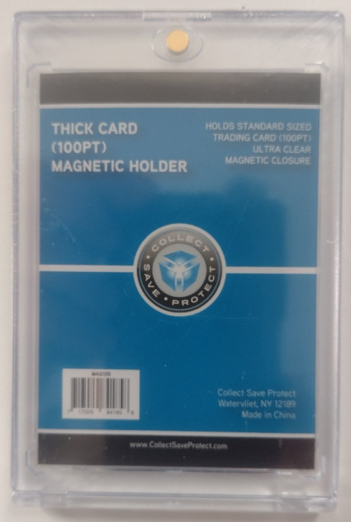 CSP 100Pt. Thick Magnetic Card Holder Protector New NIP Corner Protection