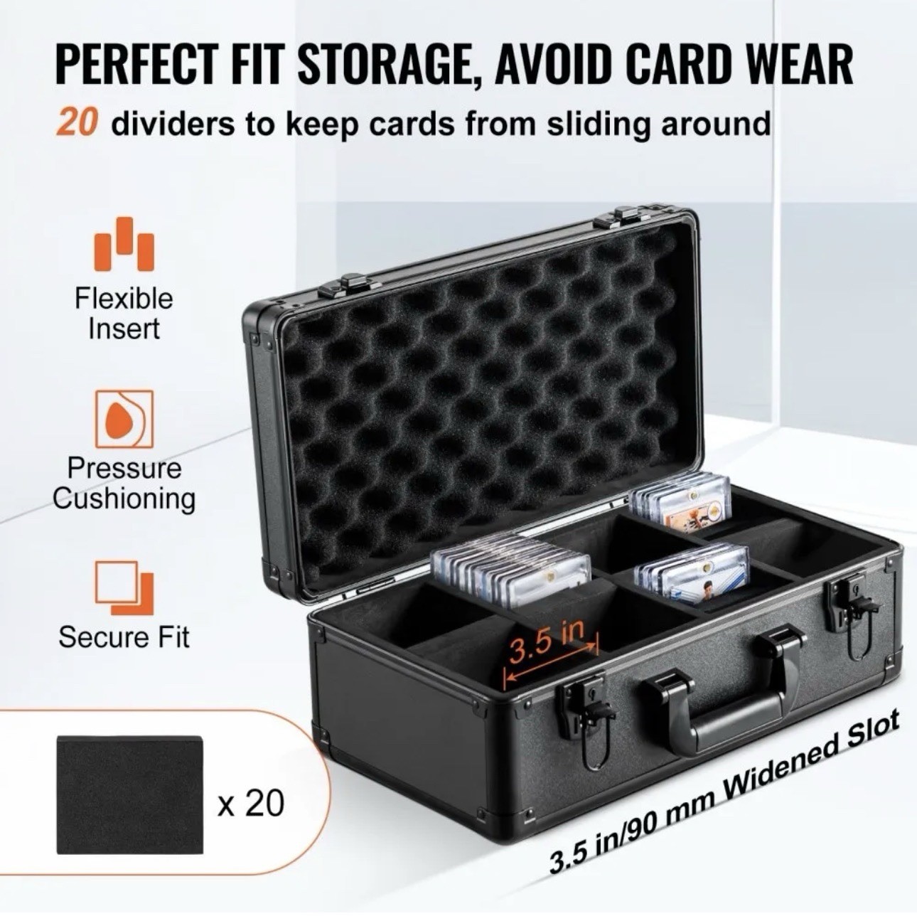 96 PSA Graded Card Storage Box 4 Slot Case with Lock