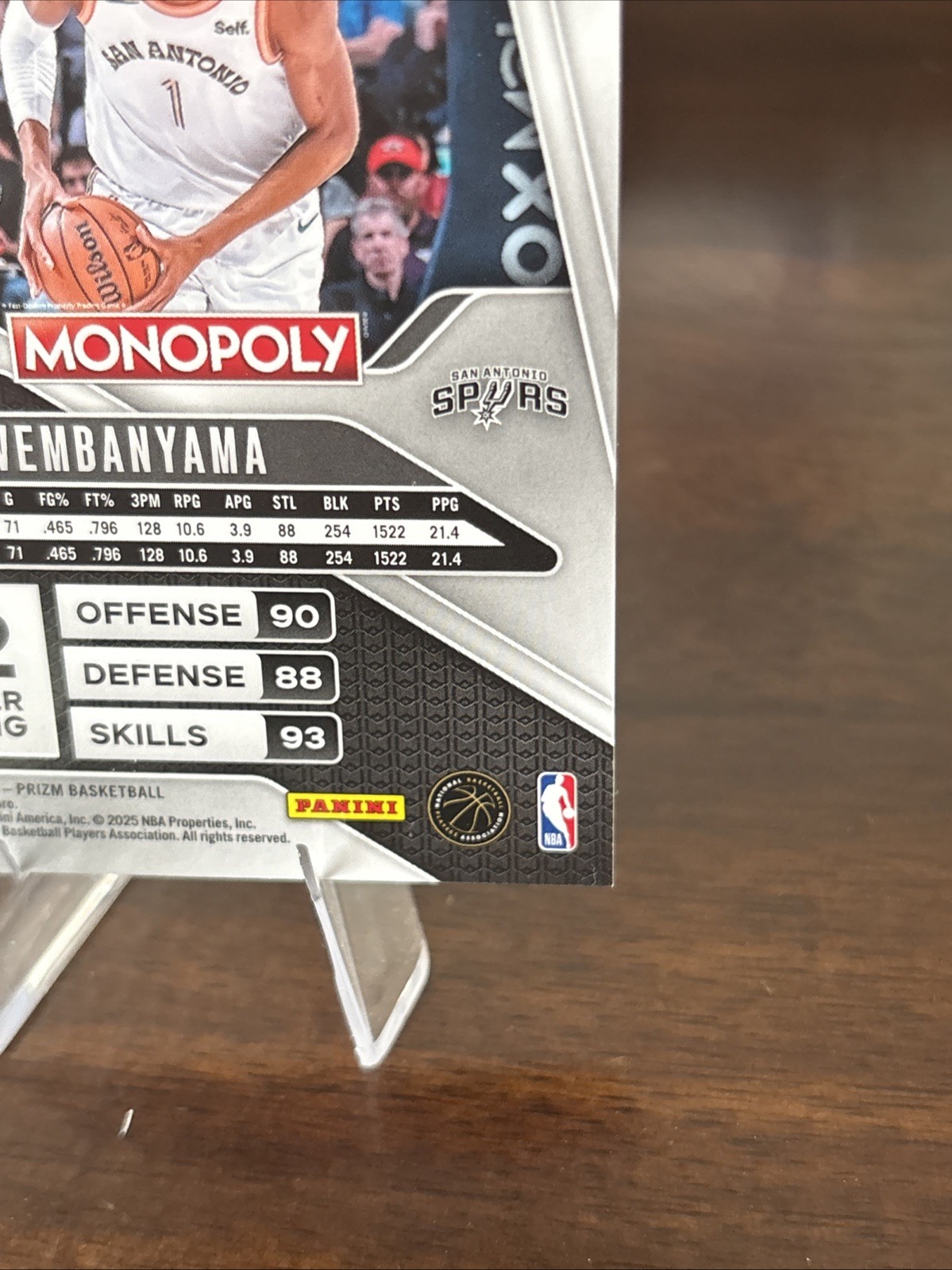 2025 Panini Prizm Monopoly – Victor Wembanyama #73 Classic Icons Orange /1499 SP