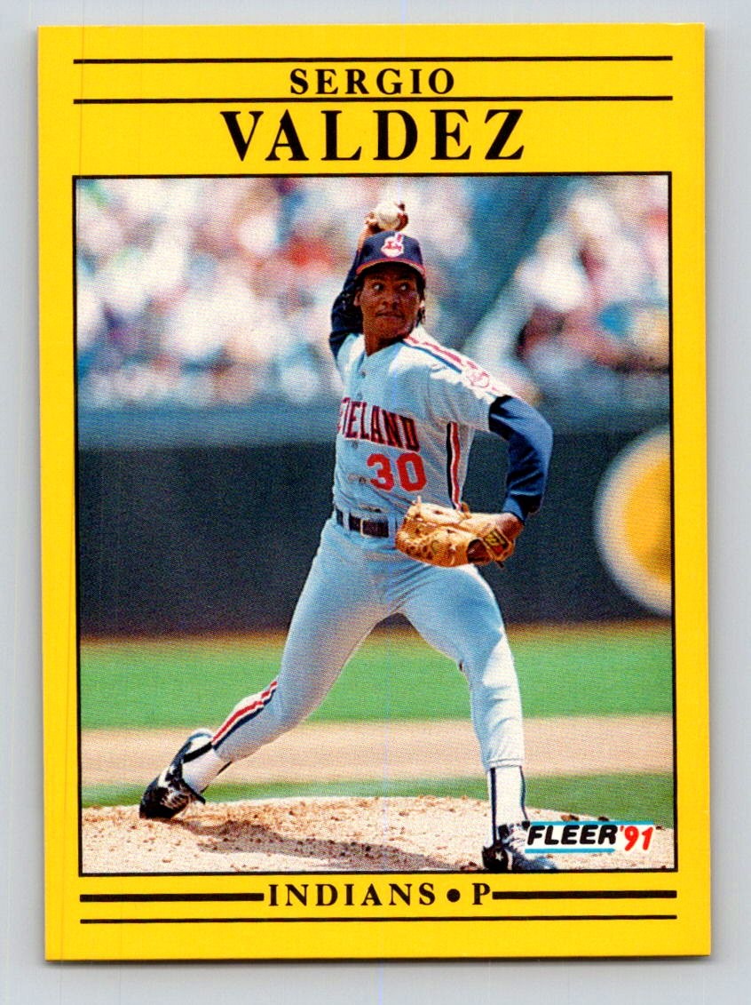 1991 Fleer #380 Sergio Valdez Cleveland Indians