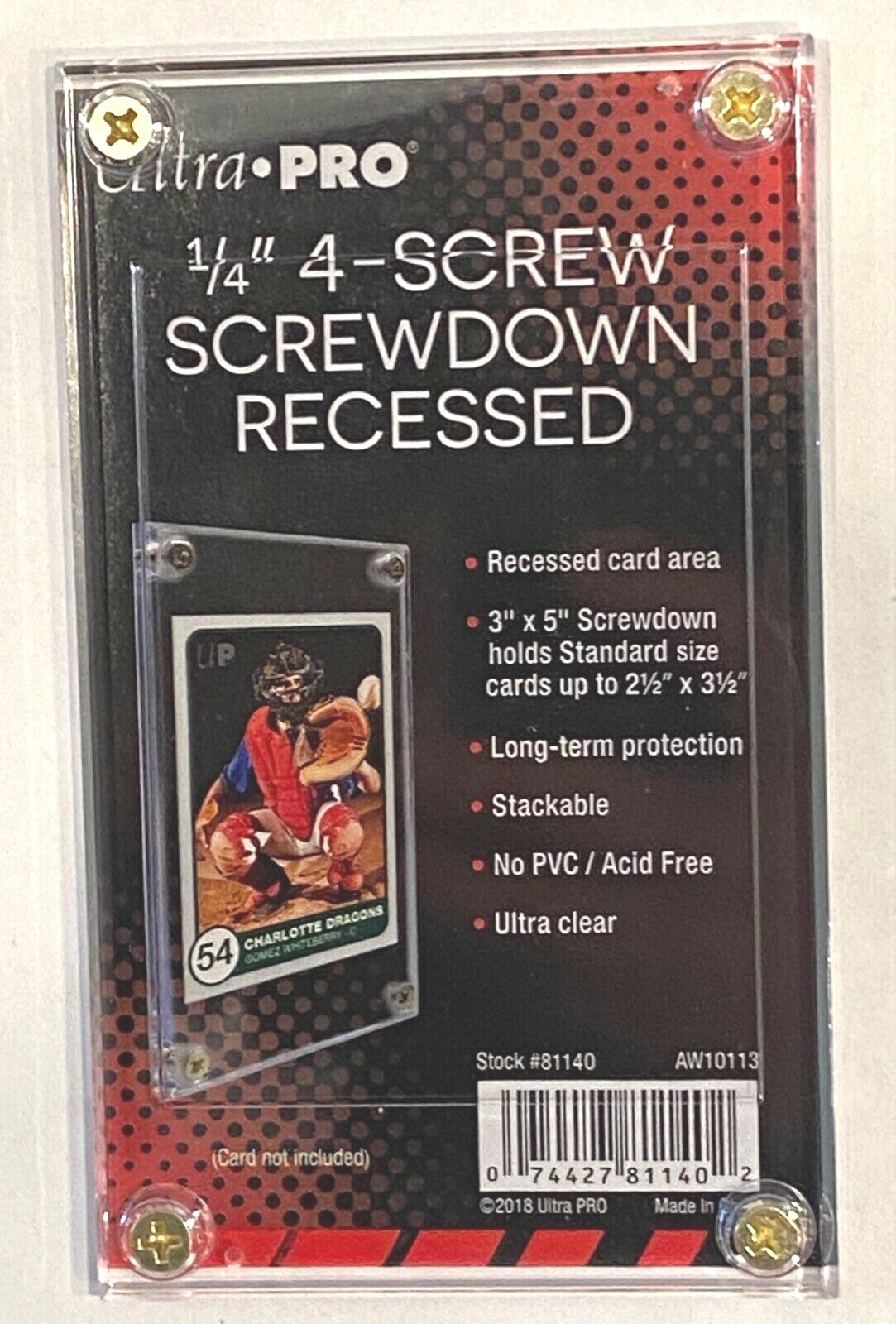 Ultra Pro 4-Screw 3″x5″ Screwdown Recessed Standard Trading Card Holder ⚾️🏀🏈🏒