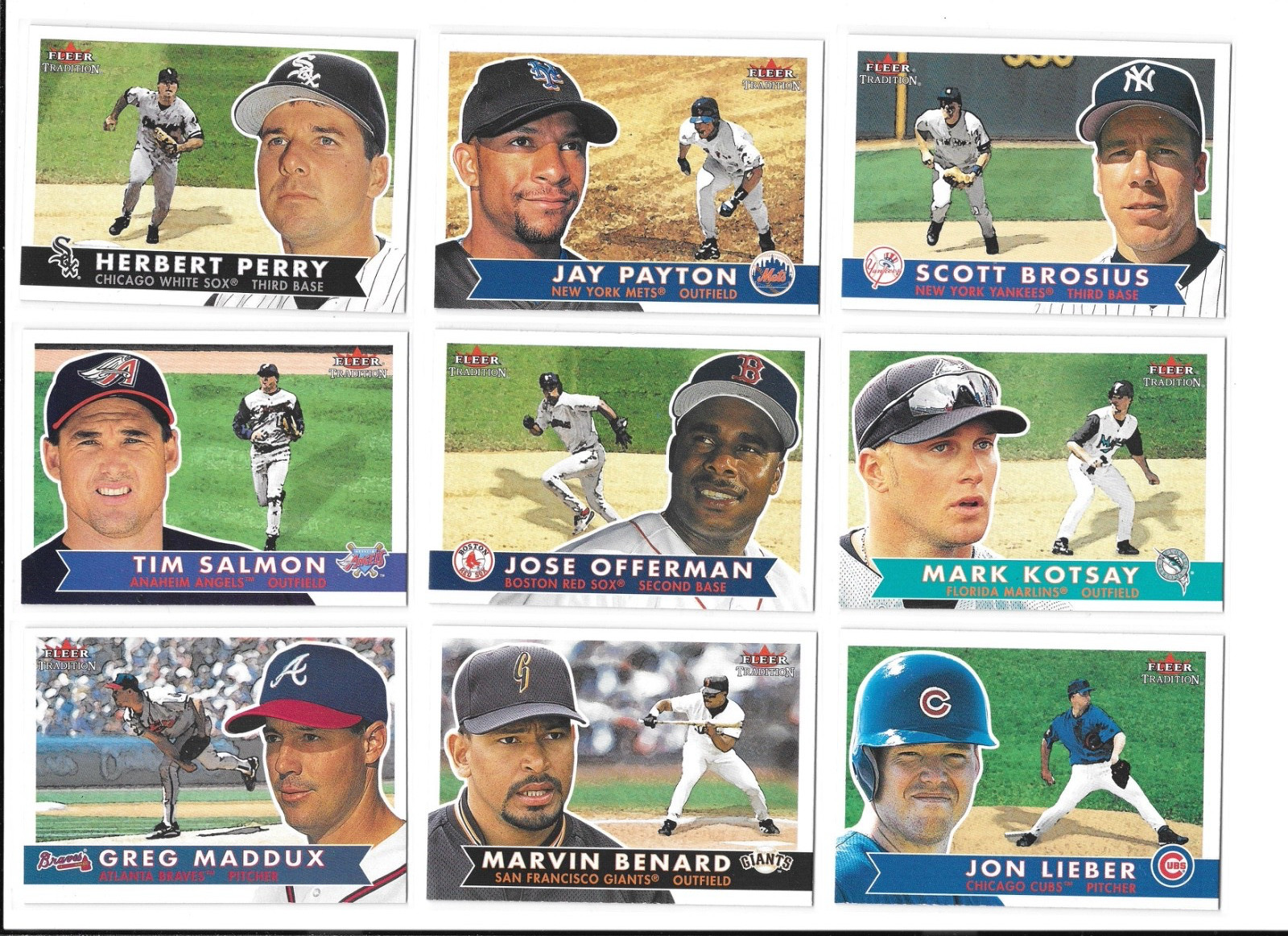 2001 Fleer Tradition Baseball Trading Cards / Choose #s 201 – 450 / mb33