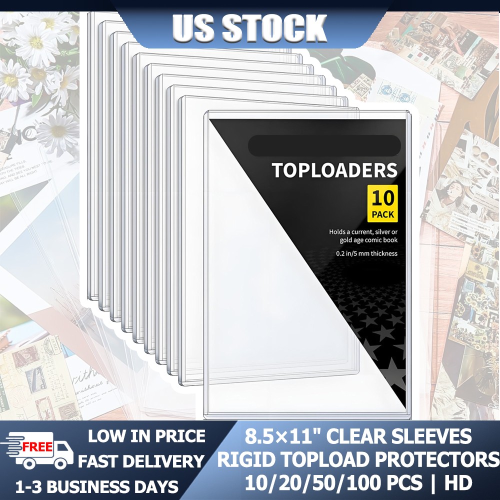 Clear Rigid Art Print Case 8.5×11″ Top-Load Anti-liquid Splashing Free Ship US