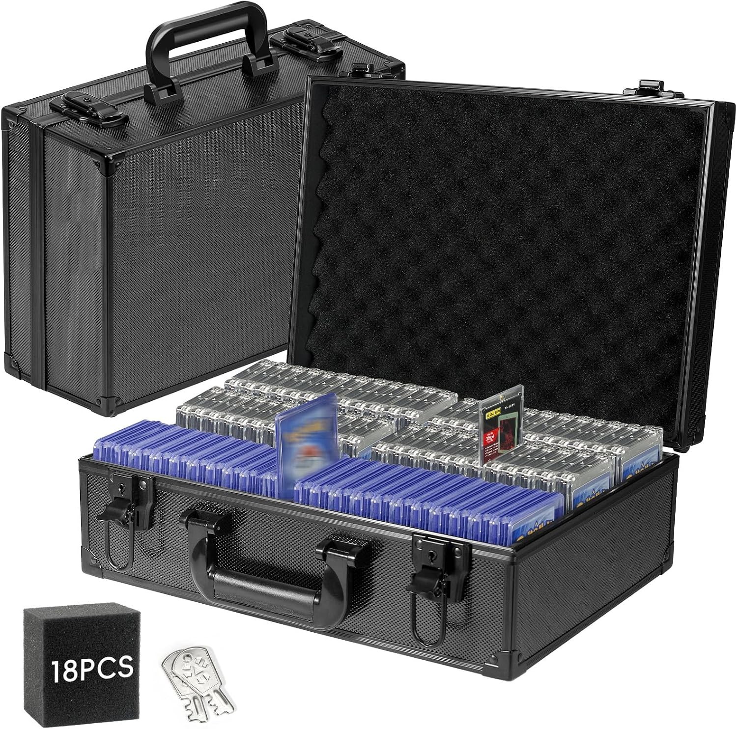 Trading Card Storage Box for 3″ X 4″ 35pt Toploaders 600+, Sturdy Secure Large