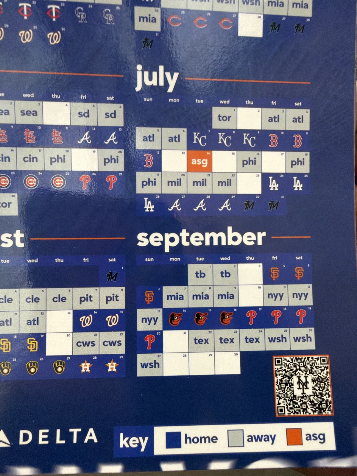 2026 NEW YORK Mets Opening Day Magnet Schedule 3/26 New York Citi Field SGA